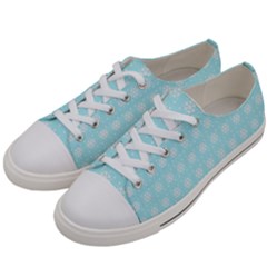 Snowflakes Paper Christmas Paper Women s Low Top Canvas Sneakers