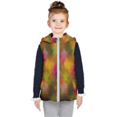 Star Background Texture Pattern Kid s Hooded Puffer Vest