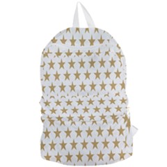 Star Background Gold White Foldable Lightweight Backpack