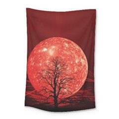 The Background Red Moon Wallpaper Small Tapestry