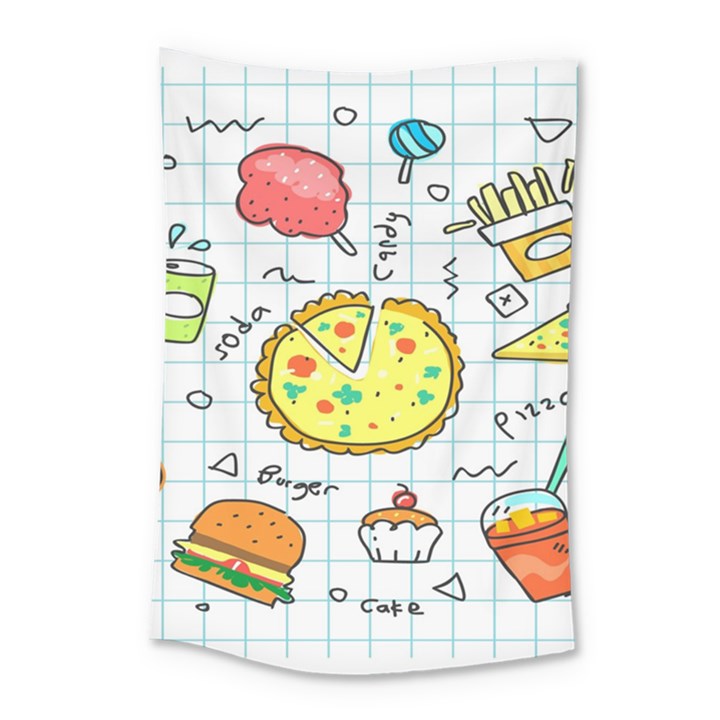 Colorful Doodle Soda Cartoon Set Small Tapestry