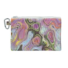Retro Background Colorful Hippie Canvas Cosmetic Bag (large) by Sapixe