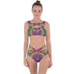 Background Fractals Surreal Design Bandaged Up Bikini Set 