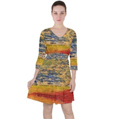 The Framework Drawing Color Texture Ruffle Dress