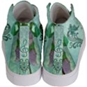 Music, Decorative Clef With Floral Elements Kid s Hi-Top Skate Sneakers View4