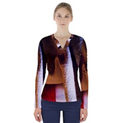 Colors And Fabrics 28 V-neck Long Sleeve Top