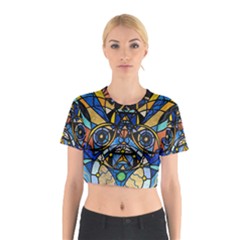 Sirian Solar Invocation Grid - Cotton Crop Top by tealswan