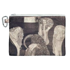 Jurisprudence - Gustav Klimt Canvas Cosmetic Bag (xl) by Valentinaart