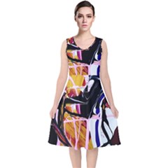 Immediate Attraction 2 V-neck Midi Sleeveless Dress  by bestdesignintheworld
