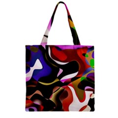 Abstract Full Colour Background Zipper Grocery Tote Bag by Modern2018