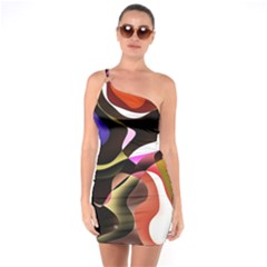 Abstract Full Colour Background One Soulder Bodycon Dress by Modern2018