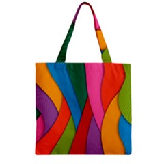 Abstract Background Colrful Zipper Grocery Tote Bag by Modern2018