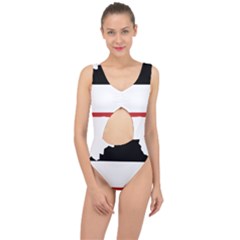 Flag Map Of Upper Volta Center Cut Out Swimsuit by abbeyz71