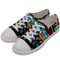 Dance Of Oil Towers 4 Women s Low Top Canvas Sneakers by bestdesignintheworld