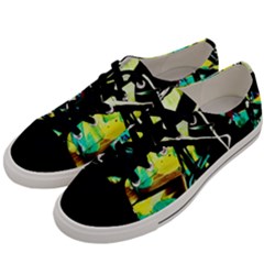 Dance Of Oil Towers 5 Men s Low Top Canvas Sneakers by bestdesignintheworld
