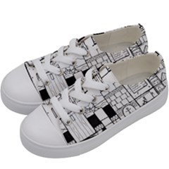 Drawing  Kids  Low Top Canvas Sneakers by ValentinaDesign