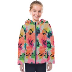 Colorful Spots                                  Kids  Hooded Puffer Jacket by LalyLauraFLM