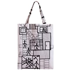 Drawing Zipper Classic Tote Bag by ValentinaDesign