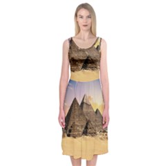 Ancient Archeology Architecture Midi Sleeveless Dress by Modern2018