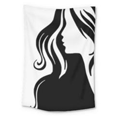 Long Haired Sexy Woman  Large Tapestry by StarvingArtisan