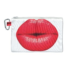 Oooooh Lips Canvas Cosmetic Bag (large) by StarvingArtisan