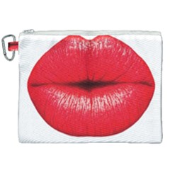 Oooooh Lips Canvas Cosmetic Bag (xxl) by StarvingArtisan