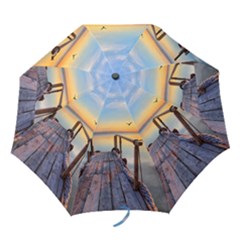 Sunset Lake Beautiful Nature Folding Umbrellas by Modern2018
