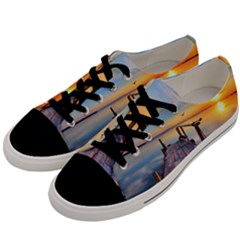 Sunset Lake Beautiful Nature Men s Low Top Canvas Sneakers by Modern2018