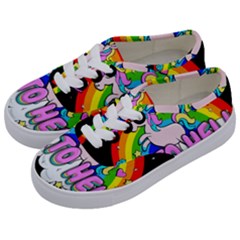 Go To Hell - Unicorn Kids  Classic Low Top Sneakers by Valentinaart