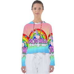 Go To Hell - Unicorn Women s Slouchy Sweat by Valentinaart