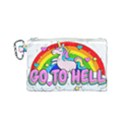 Go to Hell - Unicorn Canvas Cosmetic Bag (Small) View1