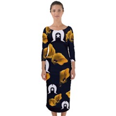 Ljp Styles Quarter Sleeve Midi Bodycon Dress by Ladyjpstyles07