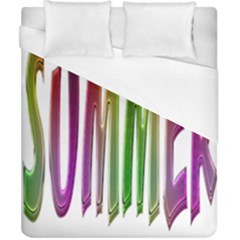 Summer Colorful Rainbow Typography Duvet Cover (california King Size) by yoursparklingshop