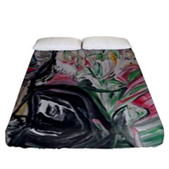 Lady With Lillies Fitted Sheet (california King Size) by bestdesignintheworld