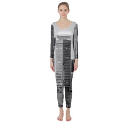 Architecture City Skyscraper Long Sleeve Catsuit by Simbadda