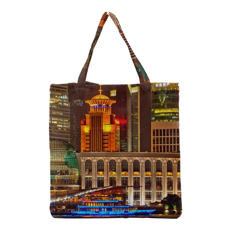 Shanghai Skyline Architecture Grocery Tote Bag