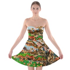 Coral Tree Strapless Bra Top Dress by bestdesignintheworld