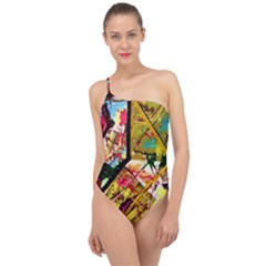 Absurd Theater In And Out Classic One Shoulder Swimsuit by bestdesignintheworld