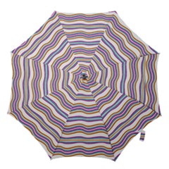 Colorful Wavy Stripes Pattern 7200 Hook Handle Umbrellas (large) by dflcprints