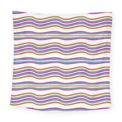 Colorful Wavy Stripes Pattern 7200 Square Tapestry (large) by dflcprints