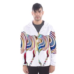 Horse Equine Psychedelic Abstract Hooded Wind Breaker (men) by Simbadda