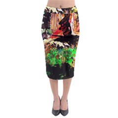 Old Tree And House With An Arch 7 Midi Pencil Skirt by bestdesignintheworld