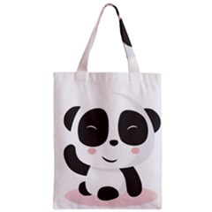 Panda Bear Funny Cute Zipper Classic Tote Bag by Simbadda