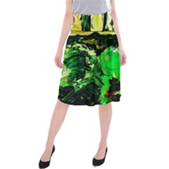 Old Tree And House With An Arch 6 Midi Beach Skirt by bestdesignintheworld