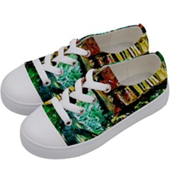 Old Tree And House With An Arch 5 Kids  Low Top Canvas Sneakers by bestdesignintheworld
