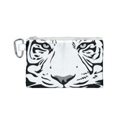 Tiger Pattern Animal Design Flat Canvas Cosmetic Bag (small) by Simbadda