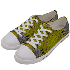 Sunshine And Silver Hearts In Love Women s Low Top Canvas Sneakers by pepitasart