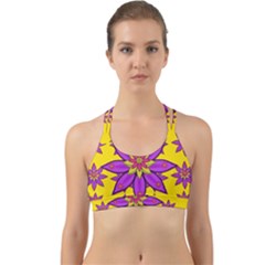 Fantasy Big Flowers In The Happy Jungle Of Love Back Web Sports Bra by pepitasart