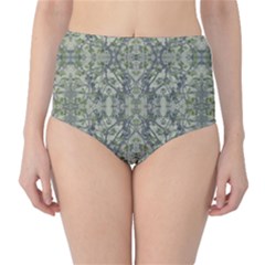 Modern Noveau Floral Collage Pattern Classic High-waist Bikini Bottoms by dflcprints