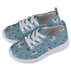 Lama And Cactus Pattern Kids  Lightweight Sports Shoes by Valentinaart